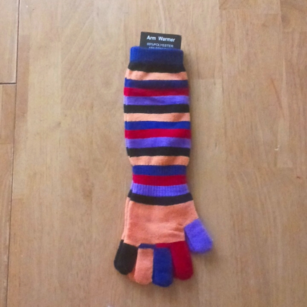 Girls arm warmer gloves. Fall colors. m/l